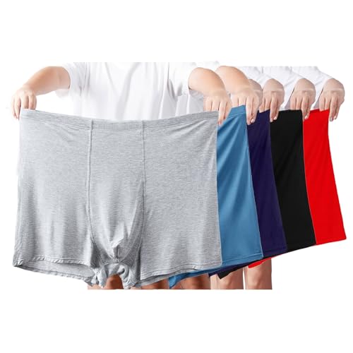 ZPLMIDE Große Herren-Boxershorts aus Baumwolle, nahtlose Boxershorts (13XL), große Unterwäsche, atmungsaktiv, elastisch, 12XL (160–200 kg), zufällige Farbe, 3 Stück von ZPLMIDE