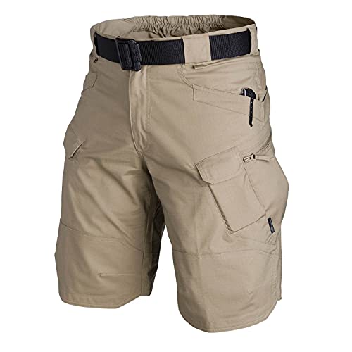 ZPLMIDE Men Plus Size Urban Military Tactical Shorts, Outdoor Wear-Resistant Cargo Shorts Quick Dry Multi-Pocket Hiking Pants (S,Khaki) von ZPLMIDE