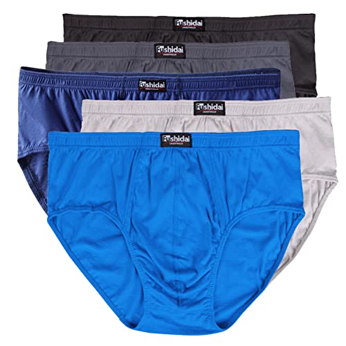 ZPLMIDE Plus große Herren-Boxershorts aus Nahtloser Baumwolle (8XL), große Unterwäsche, atmungsaktive, elastische Unterhose (Set A-5pcs,8XL) von ZPLMIDE