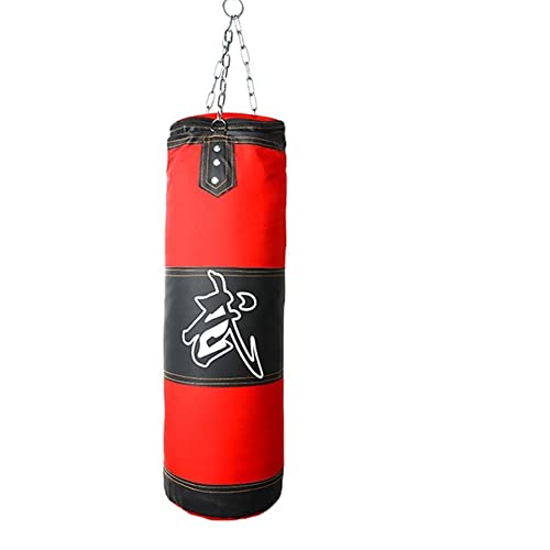 Boxsack Leerer Box-Sandsack for Aufhängen, Kick-Punch-Sandsack, Boxtraining, Kampf, Karate-Sandsack mit Handschuhen, Handgelenkschutz Boxing Bag (Color : 100CM) von ZQGTSAX