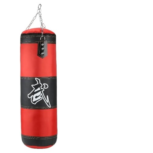 Boxsack Professioneller Boxsack Sandsack Training Thai Sandkampf Karate Fitness Gym leer-Schwerer Kickboxsack mit Aufhängung Boxing Bag (Color : QJ05-Red 120cm) von ZQGTSAX