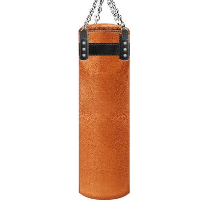 Boxsack Sandsack aus verdicktem Leder, Wildlederhaken, hängender Boxsack, der Muay Thai-Zug-Boxsandsäcke Tritt Boxing Bag (Color : 100cm Suede) von ZQGTSAX