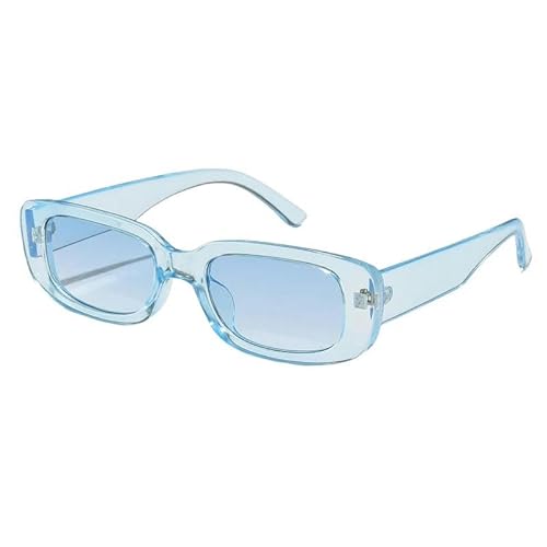 ZQUZEMS Sonnenbrille Sonnenbrillen Frauen Männer Trendy Vintage Hip Hop Quadrat Grüne Sonnenbrille Weibliche Brillen-Blau von ZQUZEMS