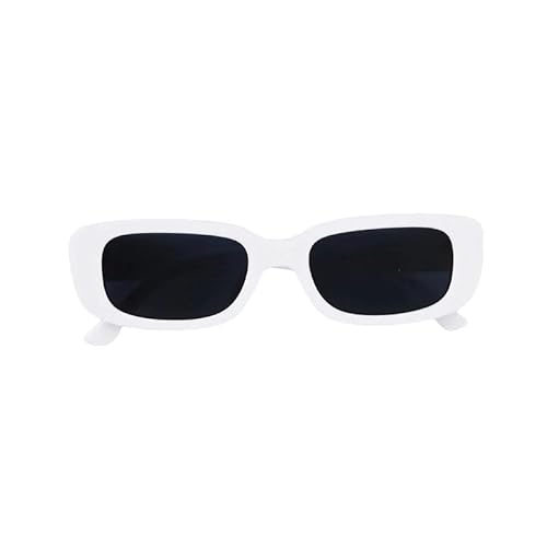 ZQUZEMS Sonnenbrille Sonnenbrillen Frauen Männer Trendy Vintage Hip Hop Quadrat Grüne Sonnenbrille Weibliche Brillen-Weiß von ZQUZEMS