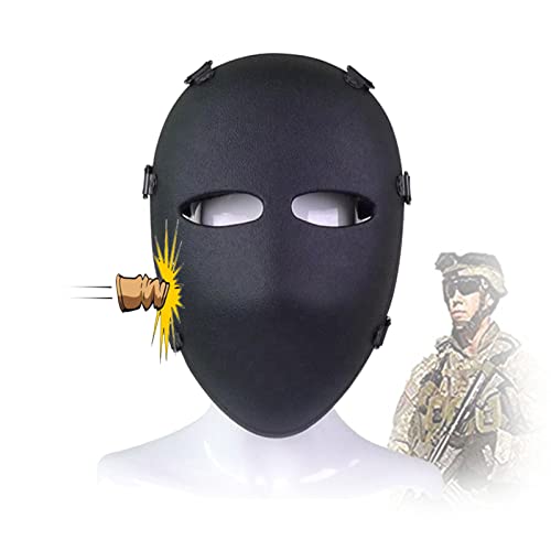 Ballistisches Visier, NIJ IIIA Gesichtsschild, Ultra -Licht, militärische Taktische schützende Gesichtsmasken (Color : Black, Size : Full face) von ZRHXG