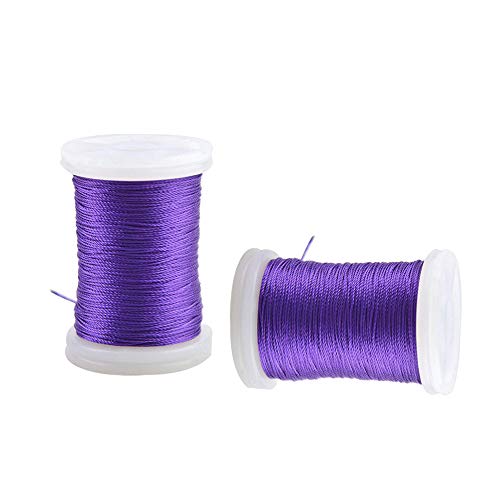 ZSHJG 2Pcs Bogenschießen Fiber Bogensehne Serving Thread 120m Bogensehne Schutz für Bogensport Zubehör (Violett) von ZSHJG