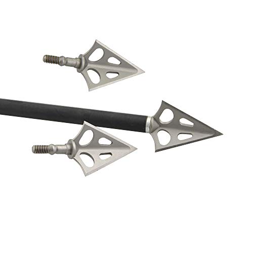 ZSHJG 6pcs Pfeilspitzen 3 Klingen Jagdspitzen Bogenschießen Broadhead 106 Grains Jagdpfeilspitzen für Schießen Trainieren für Pfeil und Bogen (Pfeilspitze) von ZSHJG
