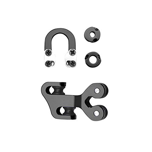 ZSHJG Compoundbogen Zubehörset Bogensehne Kabel Slide Metall D Loop Ring und Aluminium Peep Sight 1/8"3/16" Loch Größe Bogen Zubehör Set (Schwarz) von ZSHJG