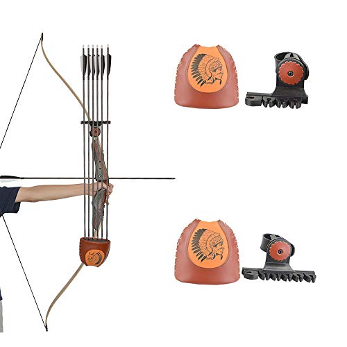 ZSHJG Recurve Bogen Pfeilköcher Pfeilhalter für Jagdpfeile Leder Bogenköcher Detachable Quiver Schnellverschluss Halterung für Bogensport Zubehör von ZSHJG