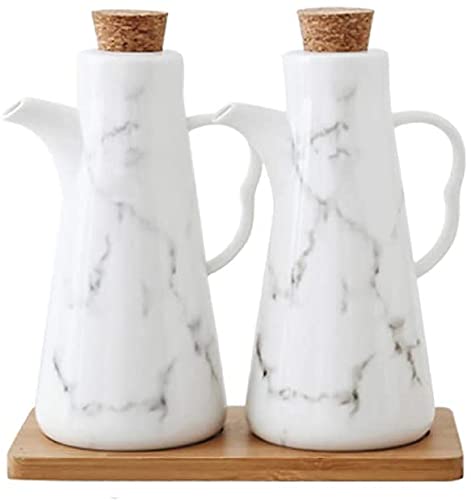 ZUOZUIYQ Keramik-Marmoröl- und Essig-Drizzler - 480 ml Ausgießflasche für Saucen und Dressings von ZUOZUIYQ