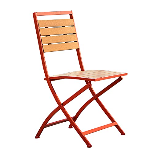 ZUOZUIYQ Klapptische und Stühle, quadratischer Couchtisch aus Kunststoff und Holz für den Außenbereich (70 x 75 cm), Kombination aus Tisch und Stuhl im Café/Milch-Teeladen (Farbe: D, Größe: Stuhl) von ZUOZUIYQ