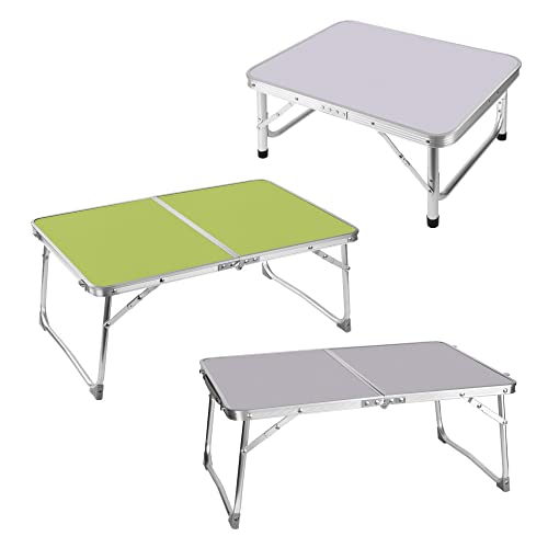 ZUOZUIYQ Kleiner Klapptisch, Leichter Aluminium-Klapptisch für Camping, Picknick, Reisen, Laptop-Betttisch, tragbarer Tisch für den Innen- und Außenbereich (grün, 60 cm) von ZUOZUIYQ