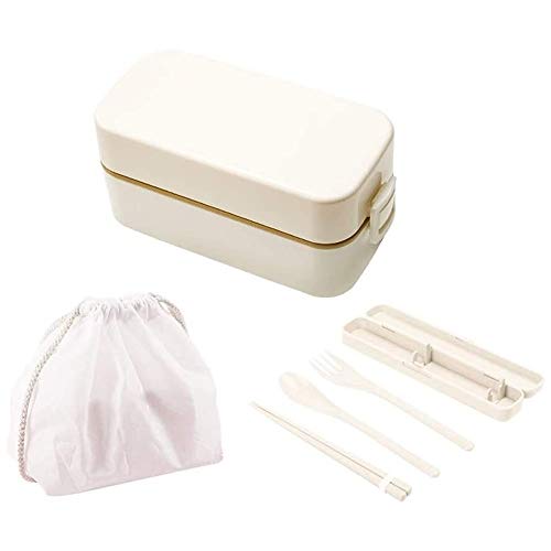 ZUOZUIYQ Lunchbox, 4-teiliges Set, hermetische Bento-Box mit 3 Fächern, inklusive Besteck, Suppenglas und Lunch-Tasche, Wiederverwendbare Lunchboxen im japanischen Stil für Mikrowelle, von ZUOZUIYQ