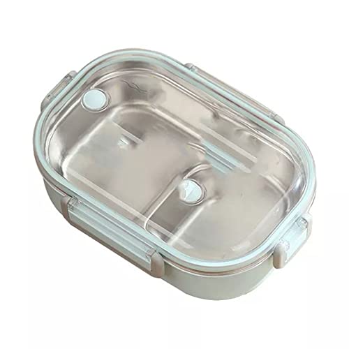 ZUOZUIYQ Lunchbox, Mikrowellen-Brotdose mit Fächern, Geschirr, tragbarer Lebensmittelaufbewahrungsbehälter, Picknick-Bento-Box aus Edelstahl (Farbe: Blau) von ZUOZUIYQ