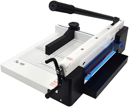 ZUOZUIYQ Papierschneidemaschine, Hochleistungs-Profi-A4-Papierschneidemaschine, rotierende Papierschneidemaschine mit automatischem Sicherheitsschutz und Seitenlineal (Farbe: Weiß) von ZUOZUIYQ