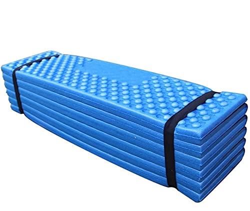 ZUOZUIYQ Schlafmatten Camping Outdoor Campingmatte Ultraleichte Schaumstoff-Campingmatte Zusammenklappbares Strandzelt Picknickmatte Isomatte (Farbe: Typ S) (Blau) von ZUOZUIYQ