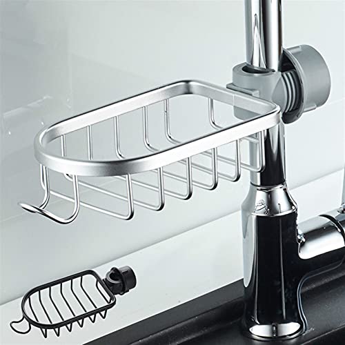 ZUOZUIYQ Silber hängendes Wasserhahnsieb und Aufbewahrungsgestell für Küchen- und Badezimmerwaschbecken von ZUOZUIYQ
