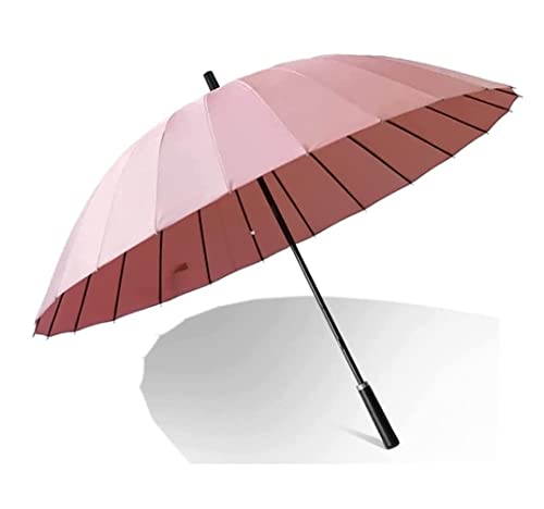 ZUOZUIYQ Winddichter Regenschirm, Ledergriff, Golfschirm, Winddicht, großer Reise-Regenschirm, automatischer Öffnungsmechanismus, verstärktes Vordach, belüfteter Regenschirm, Reiseschirm für Männer von ZUOZUIYQ