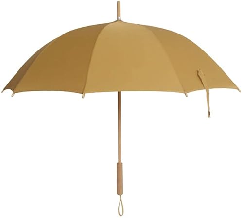 ZUOZUIYQ Winddichter Regenschirm, Outdoor-Regenschirm, einfarbig, Massivholz, Langer Griff, Regenschirm, Reise-Regenschirm, doppelt vergrößert, leistungsstarker Regenschirm, Reise-Regenschirm für von ZUOZUIYQ