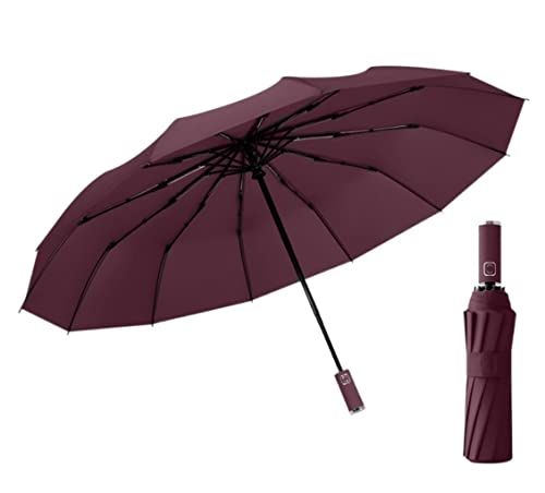 ZUOZUIYQ Winddichter Regenschirm, Starke Regenschirme, Faltbare Regenschirme, Reise-Doppelautomatik-Regenschirm, tragbarer Sonnenschutz, Sonnenschutz-Regenschirm für Männer und Frauen, Regenschirme von ZUOZUIYQ
