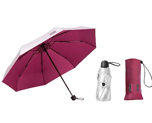 ZUOZUIYQ Winddichter Regenschirm, Starke Regenschirme, bunter Regenschirm, Cartoon-Regenschirm, Mädchen-Regenschirm, Silberbeschichtung, undurchlässig, Reine Farbe, Reise-Regenschirm, Regenschirme von ZUOZUIYQ