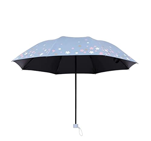 ZUOZUIYQ Winddichter Regenschirm, Starke Regenschirme, frischer Blumendruck-Regenschirm, dreifach gefaltete Regenschirme, Sonne und Regen, Mehrzweck-Sonnenschirme, Regenschirme für Regen von ZUOZUIYQ