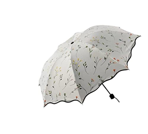 ZUOZUIYQ Winddichter Regenschirm, Starke Regenschirme, schöne Blume, 3, Faltbarer Regenschirm, für Damen, Anti-UV-Sonnenschutz, Winddichte Regenschirme mit schwarzer Beschichtung für Regen von ZUOZUIYQ