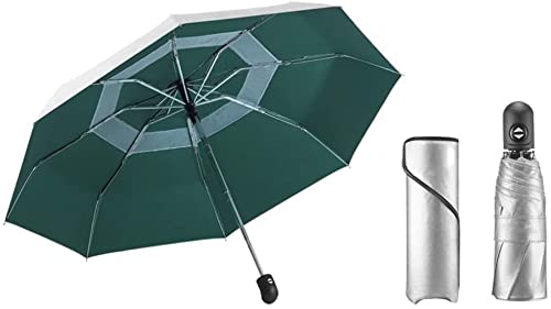 ZUOZUIYQ Winddichter Regenschirm, UV-Schutz-Regenschirm, leicht, kompakt, klein, faltbar, für Regen und Sonne, tragbarer Taschenschirm, Reiseschirm für Männer und Frauen (blau: F, Größe: fünffacher von ZUOZUIYQ