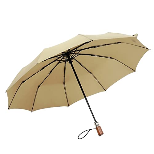ZUOZUIYQ Winddichter Regenschirm, automatischer Faltschirm, Winddicht, robust, Business-Regen, windabweisend, tragbarer Reise-Regenschirm für Männer und Frauen (blau: einfarbig) von ZUOZUIYQ