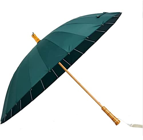 ZUOZUIYQ Winddichter Regenschirm, starker Regenschirm, Regenschirm, Winddicht, großer Stockschirm mit Quaste, Holzgriff, wasserdichter Baldachin, belüfteter Regenschirm, Regenschirme für Regen von ZUOZUIYQ