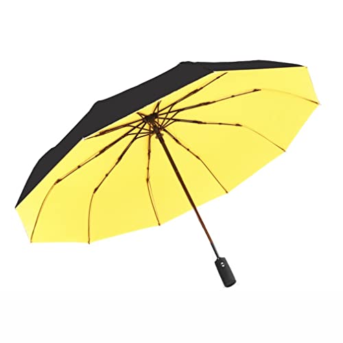 ZUOZUIYQ Winddichter Regenschirm, starker Regenschirm, Schwarz, automatischer Griff, doppellagiger Regenschirm, 10 K, winddichter Sonnenschutz, für Männer und Frauen, tragbar, 7 Farben, Regenschirm von ZUOZUIYQ