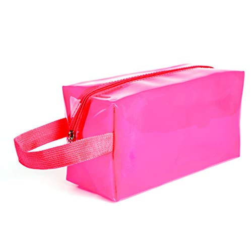 ZUOZUIYQ wasserdichte PVC-Kosmetiktaschen Frauen Transparente Make-up-Tasche Große Kapazität Clutch zum Waschen Bad Kosmetikkoffer Beauty Organizer (Farbe: Rot) von ZUOZUIYQ