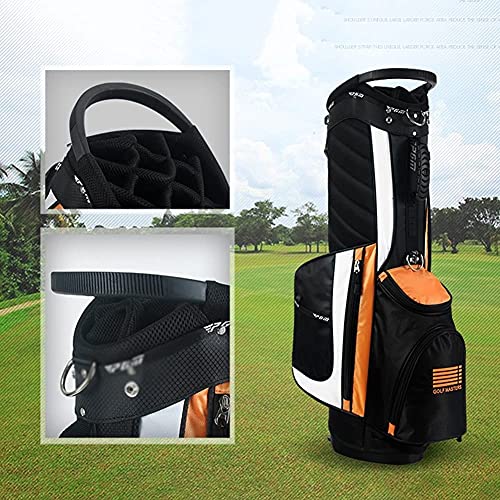 14-Wege-Organizer-Trennwand, Golf-Standtasche, leichte organisierte Golftasche, tragbar, wasserdicht, Golf-Standtasche mit Zwei Riemen und Ständer (weiß) Warm as Ever von ZURBAQD
