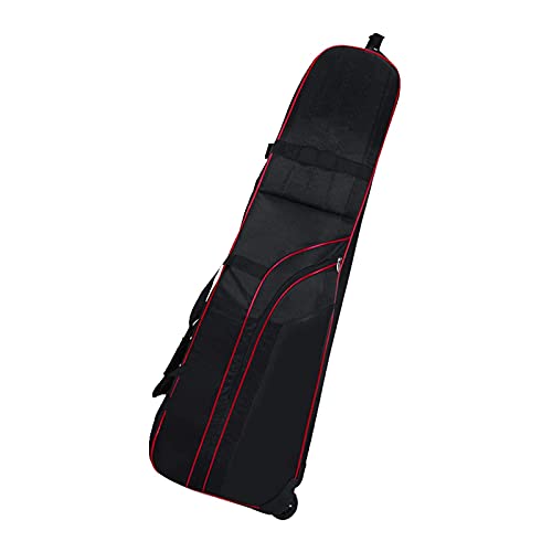 Golf-Standtasche, einfach zu tragen, platzsparend, integrierte Räder, Griffe, wasserdicht und verschleißfest, leichte, organisierte Golftasche (Farbe: Blau) (Schwarz) Warm as Ever von ZURBAQD