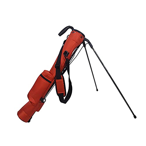 Tragbare Golftasche, einfach zu tragende Golf-Standtasche, Golf-Standtasche, Sonntags-Golftasche mit wasserdichtem, verschleißfestem, langlebigem Stoff (rot) Warm as Ever von ZURBAQD