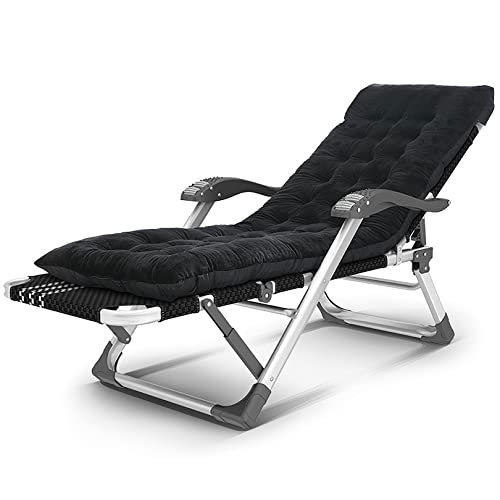 Zero Gravity Lounge Chair, Zero Gravity Chair, verstellbarer, klappbarer Campingstuhl, Liegestuhl für Strandbett, Chaiselongue mit Plüsch-Baumwollpolster, 15-Gang-Einstellung, Lounge Chair Warm as von ZURBAQD