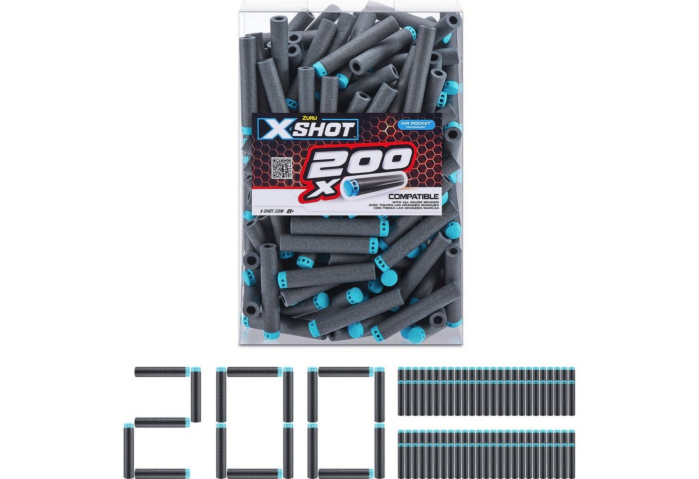ZURU Dartpfeil X-Shot 200er-Pack Refill Darts von ZURU