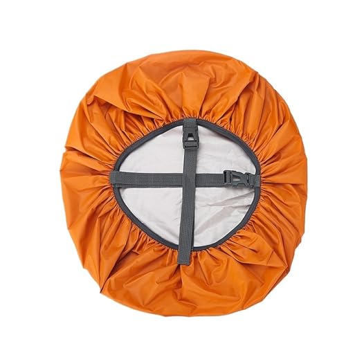 ZWCSHUU 2Pcs Regen Abdeckung for Rucksack 35L 45L 60L Outdoor Camping Wandern Klettern Kreuz Schnalle Staub Regenschutz Rucksack Regenhülle(50-70L,Orange- 2) von ZWCSHUU
