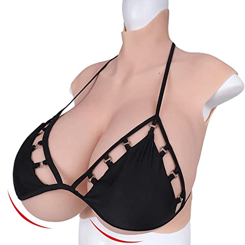 ZWSM Silikon-Brustformen H/K Cup Fake Boobs Enhancer Titten Transgender Brustplatte für Crossdresser Drag Queen,Nude,K Cup Silicone von ZWSM