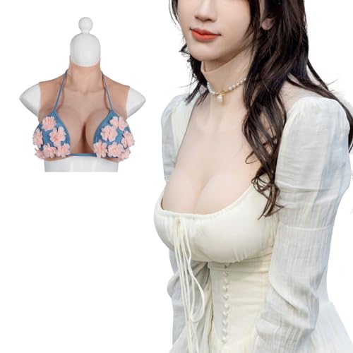 ZWSMS Silikon-Brustplatte B-G Cup Realistische Fake Brüste Crossdresser Brustformen für Transgender Drag Queen,Color 1,B Cup von ZWSMS