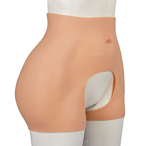 ZWSMS Silikon Panty Realistic Butt Unterwäsche Butt Shaper Control Shorts Padded Push Boxer Briefs für Crossdresser Party,Color 2,1.6cm/0.62in von ZWSMS