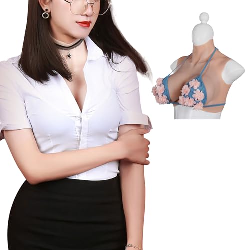 ZWSMS Silikon gefüllte Brustplatte B-G Cup Realistische Fake Brüste Crossdresser Brustformen für Transgender Drag Queen,Color 2,F Cup von ZWSMS