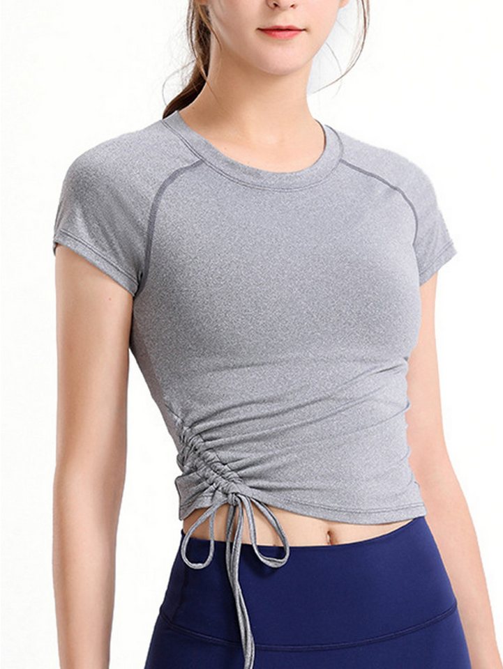 ZWY Funktionsshirt Laufshirt Damen Kurzarm Laufshirt Running T-Shirt (1-tlg) (1Stück) Atmungsaktiv und Feuchtigkeitsregulierend von ZWY