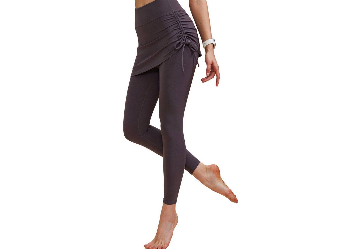 ZWY Highwaist Leggings Anti-Expositions-Yogahose für Frauen mit nackter Po-Bedeckung (Tanzhosen sind sportlich, modisch und schlicht) Hochelastische Fitnesshose mit Kordelzug und hoher Taille von ZWY