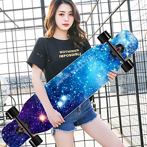 ZXCMNB Roller Ahorn Longboard Junge Mädchen Pinsel Street Dance Board Anfänger Erwachsene Teen Allrad Skateboard Skateboards (Color : C) von ZXCMNB