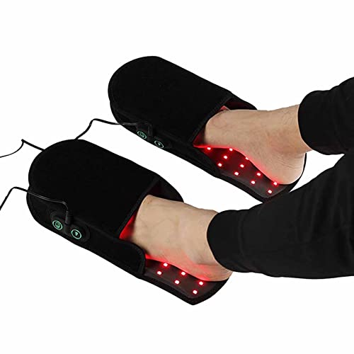 Nahinfrarot-Lichttherapiegerät für Fuß, Schuh zur Linderung von Fußschmerzen, Nahinfrarot-LED-Pad, Fußmassagegerät, für Füße, Zehen, Spann und Fersen, 1 Paar von ZXCVB
