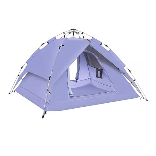 Zelt 3–4 Personen, Vollautomatische, Pop Up Zelte, Zusammenklappbar, Tragbar, für Rucksackreisen, Wandern oder Strandcamping(Color:Purple) von ZXDRYBHD