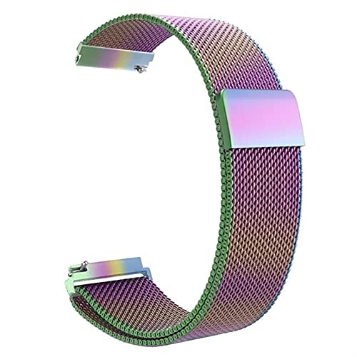 ZXF Uhrenarmbänder, Allgemeine Schnellspanner Watch Strap Magnetische Verschluss Edelstahl Uhrenarmband Ersatzgurt 14mm 16mm 18mm 20mm 22mm 24mm 23mm Armband (Color : Colourful, Size : 14mm) von ZXF