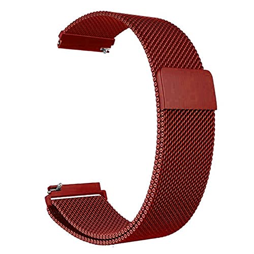 ZXF Uhrenarmbänder, Allgemeine Schnellspanner Watch Strap Magnetische Verschluss Edelstahl Uhrenarmband Ersatzgurt 14mm 16mm 18mm 20mm 22mm 24mm 23mm Armband (Color : Red, Size : 14mm) von ZXF
