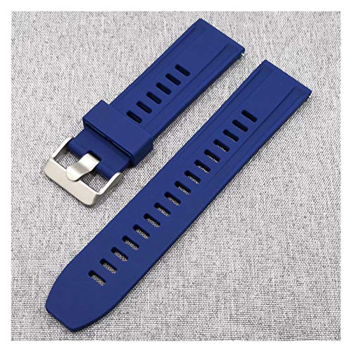 ZXF Uhrenarmband 18mm 20mm 22mm 24mm Silikonbanduhrarmband Sport Transparent Schnellrelease Armband Silikon Gummi Uhrenarmband (Band Color : Blue, Band Width : 18mm) von ZXF